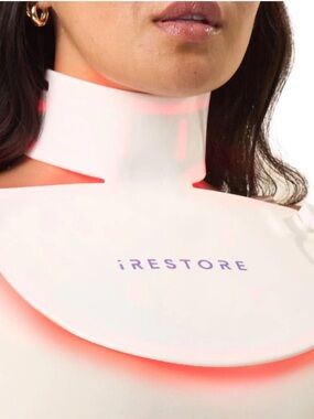 LED Neck & Chest Anti Aging Mask Smoother Firmer Glowing Skin iRestore Illumina